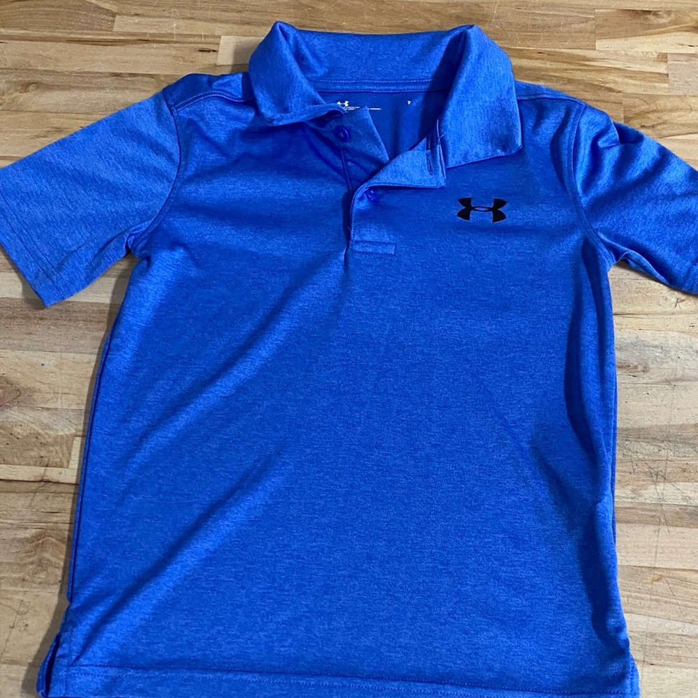 Under Armour Boys' Blue Performance Polo kids size 7